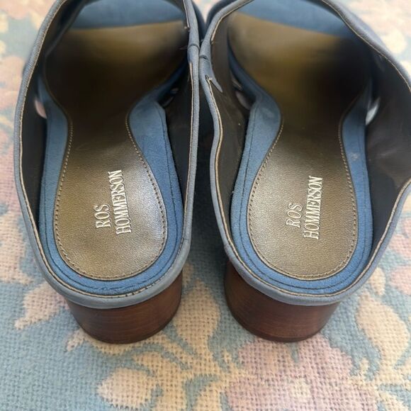 *Ros Hommerson* Blue Suede Slide Sandals Sz 8.5W - Picture 6 of 8